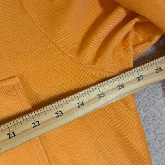 Nanushka Cale Cotton Button Up Orange Corduroy Shacket Shirt Mens Sz 2XL NWT Lux